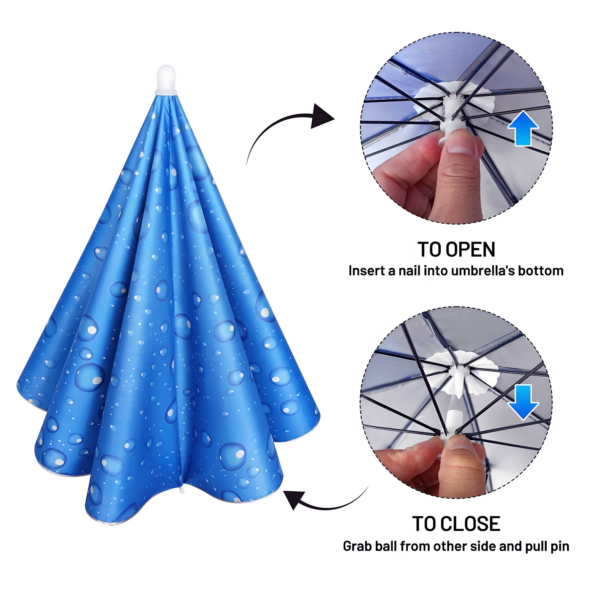 Fishing Umbrella Hat, Lightweight Hands-Free Design with Adjustable Headband, Head Umbrella Hats for Adults Women & Men, 8-Rib Sun Rain Cap for Fishing, Gardening, Camping & Outdoor Use Fishing Umbrella Hat, Lightweight Hands-Free Design with Adjustable Headband, Head Umbrella Hats for Adults Women & Men, 8-Rib Sun Rain Cap for Fishing, Gardening, Camping & Outdoor Use