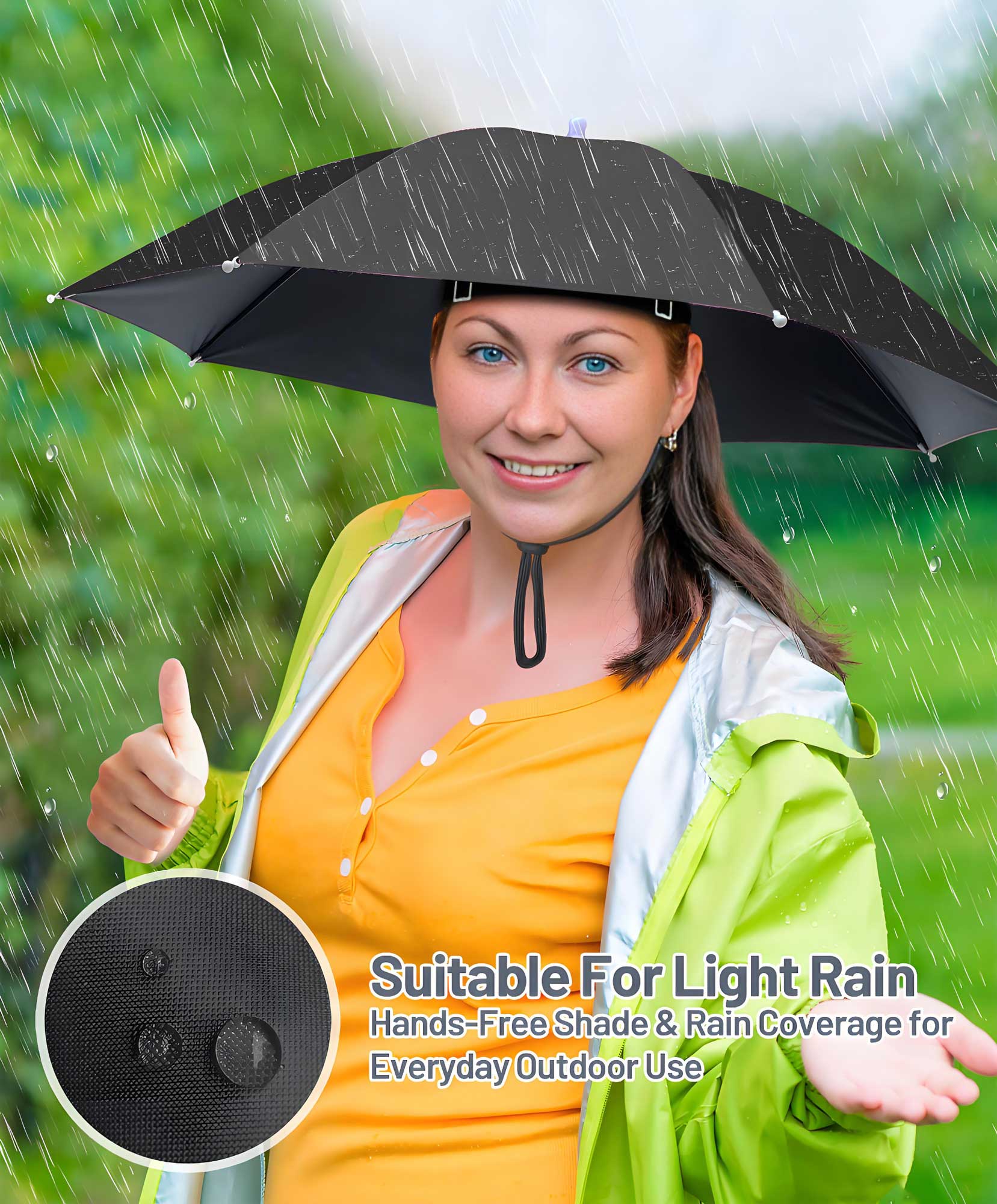Fishing Umbrella Hat for Adults,Adjustable Headband,Lightweight Design with 8-Rib Frame for Sun & Light Rain,Fishing,Gardening & Outdoor Activities Fishing Umbrella Hat for Adults,Adjustable Headband,Lightweight Design with 8-Rib Frame for Sun & Light Rain,Fishing,Gardening & Outdoor Activities