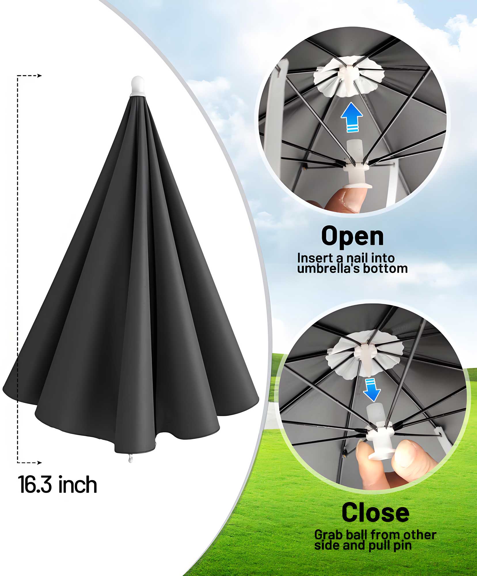 Fishing Umbrella Hat for Adults,Adjustable Headband,Lightweight Design with 8-Rib Frame for Sun & Light Rain,Fishing,Gardening & Outdoor Activities Fishing Umbrella Hat for Adults,Adjustable Headband,Lightweight Design with 8-Rib Frame for Sun & Light Rain,Fishing,Gardening & Outdoor Activities