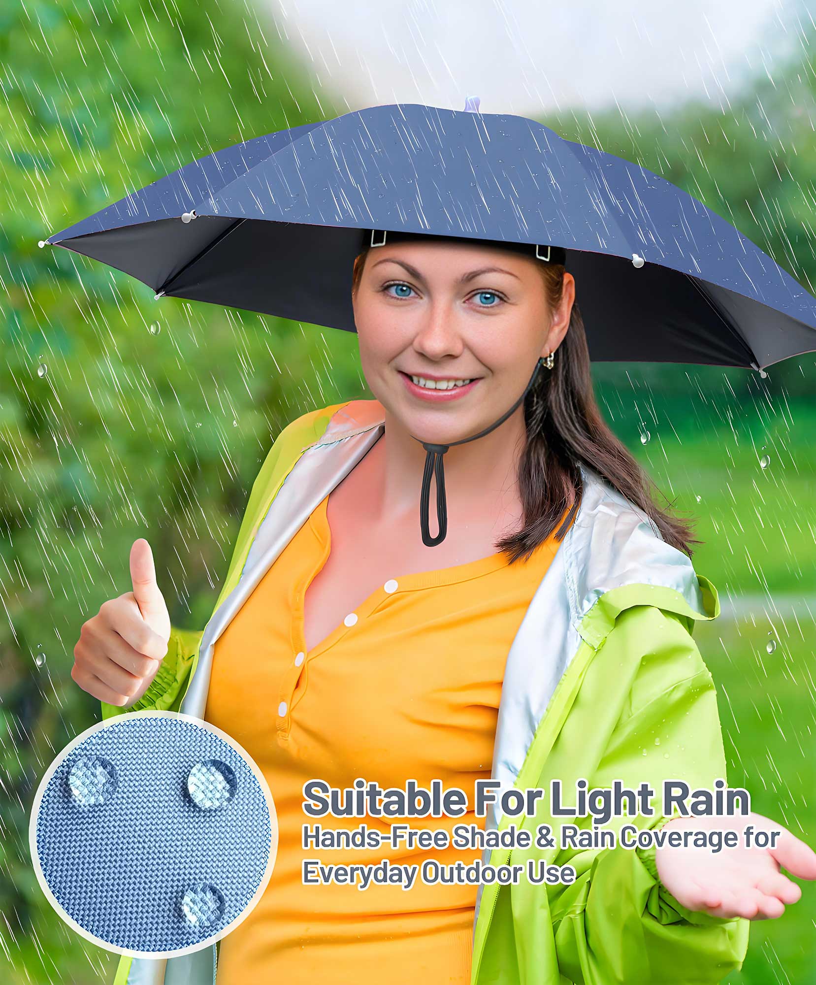 Fishing Umbrella Hat for Adults,Adjustable Headband,Lightweight Design with 8-Rib Frame for Sun & Light Rain,Fishing,Gardening & Outdoor Activities Fishing Umbrella Hat for Adults,Adjustable Headband,Lightweight Design with 8-Rib Frame for Sun & Light Rain,Fishing,Gardening & Outdoor Activities