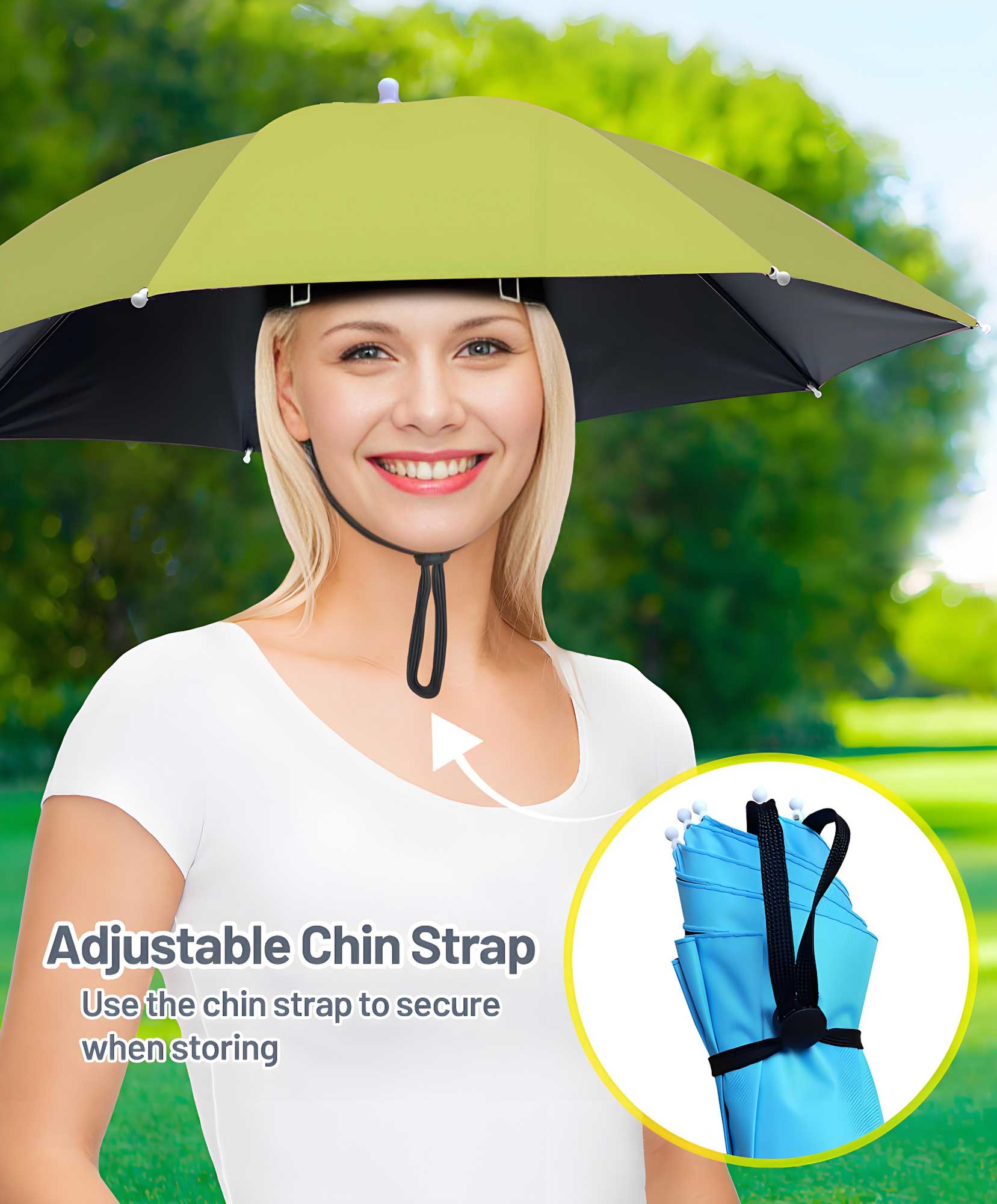 Fishing Umbrella Hat for Adults,Adjustable Headband,Lightweight Design with 8-Rib Frame for Sun & Light Rain,Fishing,Gardening & Outdoor Activities Fishing Umbrella Hat for Adults,Adjustable Headband,Lightweight Design with 8-Rib Frame for Sun & Light Rain,Fishing,Gardening & Outdoor Activities