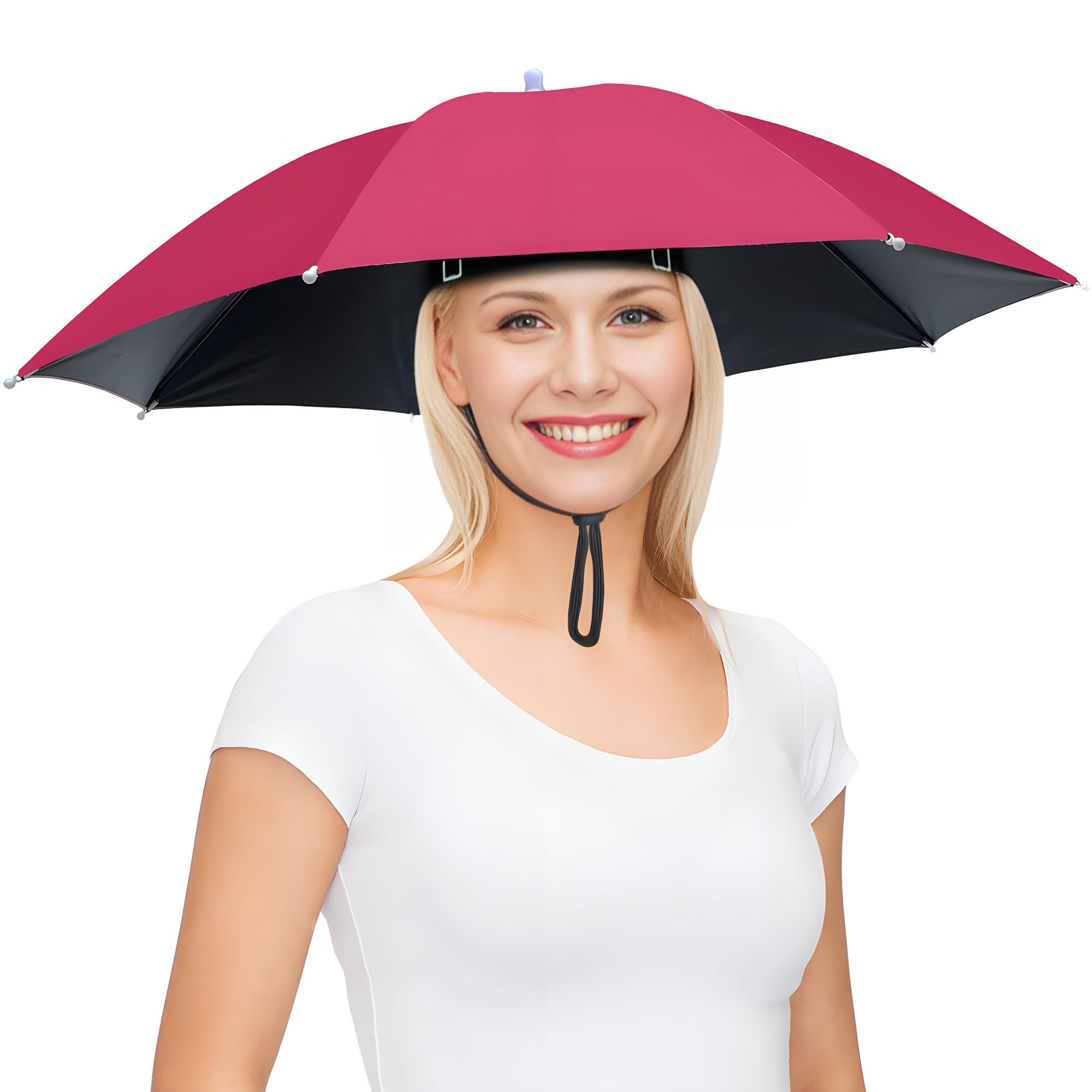 Fishing Umbrella Hat for Adults,Adjustable Headband,Lightweight Design with 8-Rib Frame for Sun & Light Rain,Fishing,Gardening & Outdoor Activities