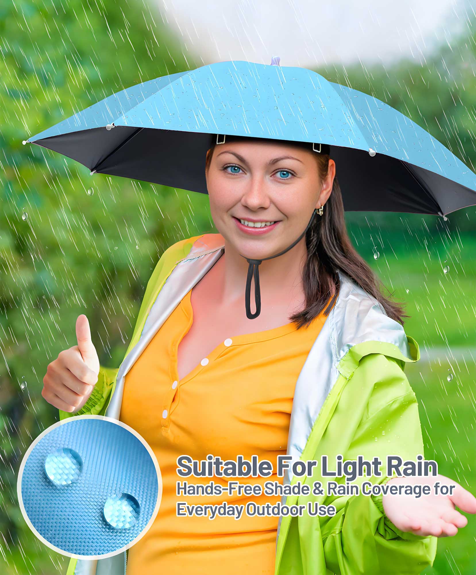 Fishing Umbrella Hat for Adults,Adjustable Headband,Lightweight Design with 8-Rib Frame for Sun & Light Rain,Fishing,Gardening & Outdoor Activities Fishing Umbrella Hat for Adults,Adjustable Headband,Lightweight Design with 8-Rib Frame for Sun & Light Rain,Fishing,Gardening & Outdoor Activities