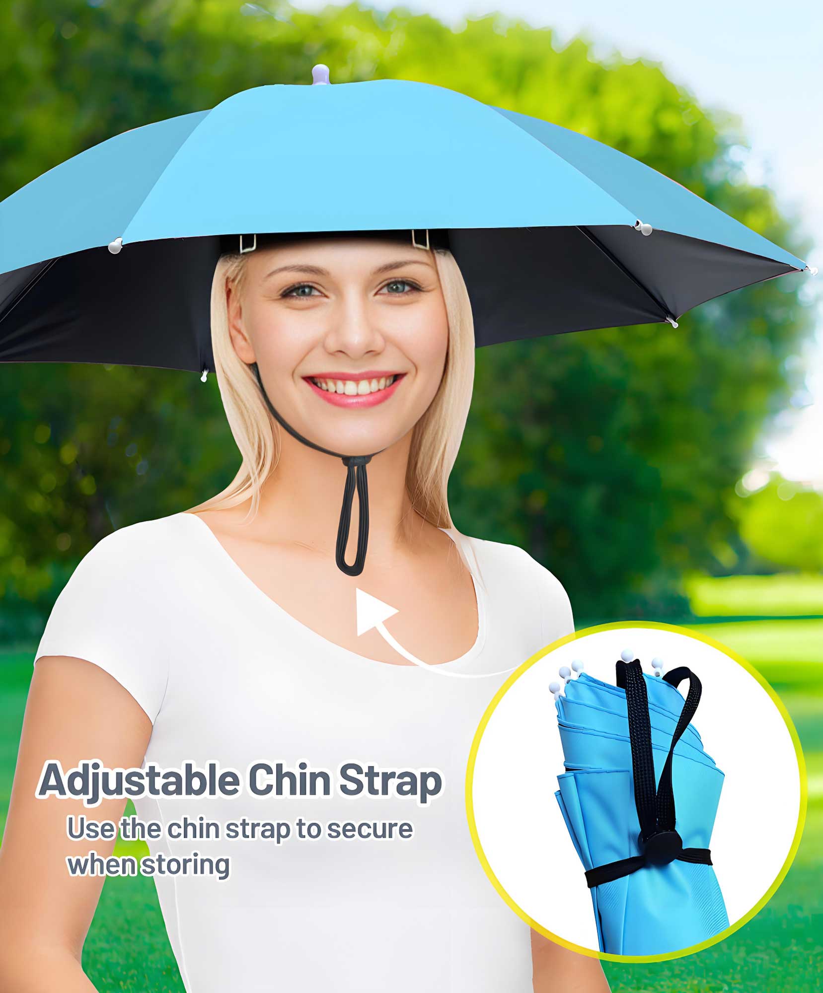 Fishing Umbrella Hat for Adults,Adjustable Headband,Lightweight Design with 8-Rib Frame for Sun & Light Rain,Fishing,Gardening & Outdoor Activities Fishing Umbrella Hat for Adults,Adjustable Headband,Lightweight Design with 8-Rib Frame for Sun & Light Rain,Fishing,Gardening & Outdoor Activities