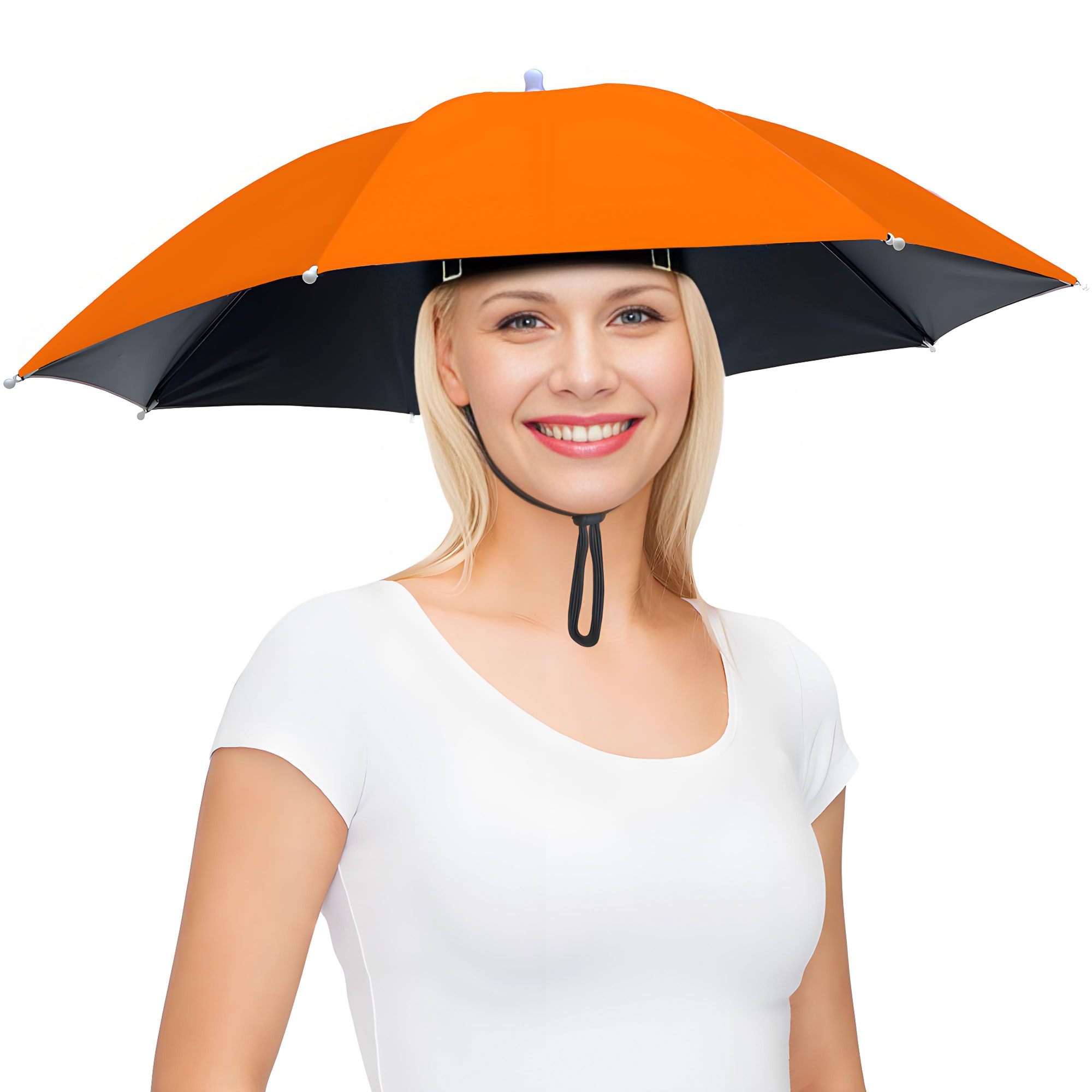 Fishing Umbrella Hat for Adults,Adjustable Headband,Lightweight Design with 8-Rib Frame for Sun & Light Rain,Fishing,Gardening & Outdoor Activities