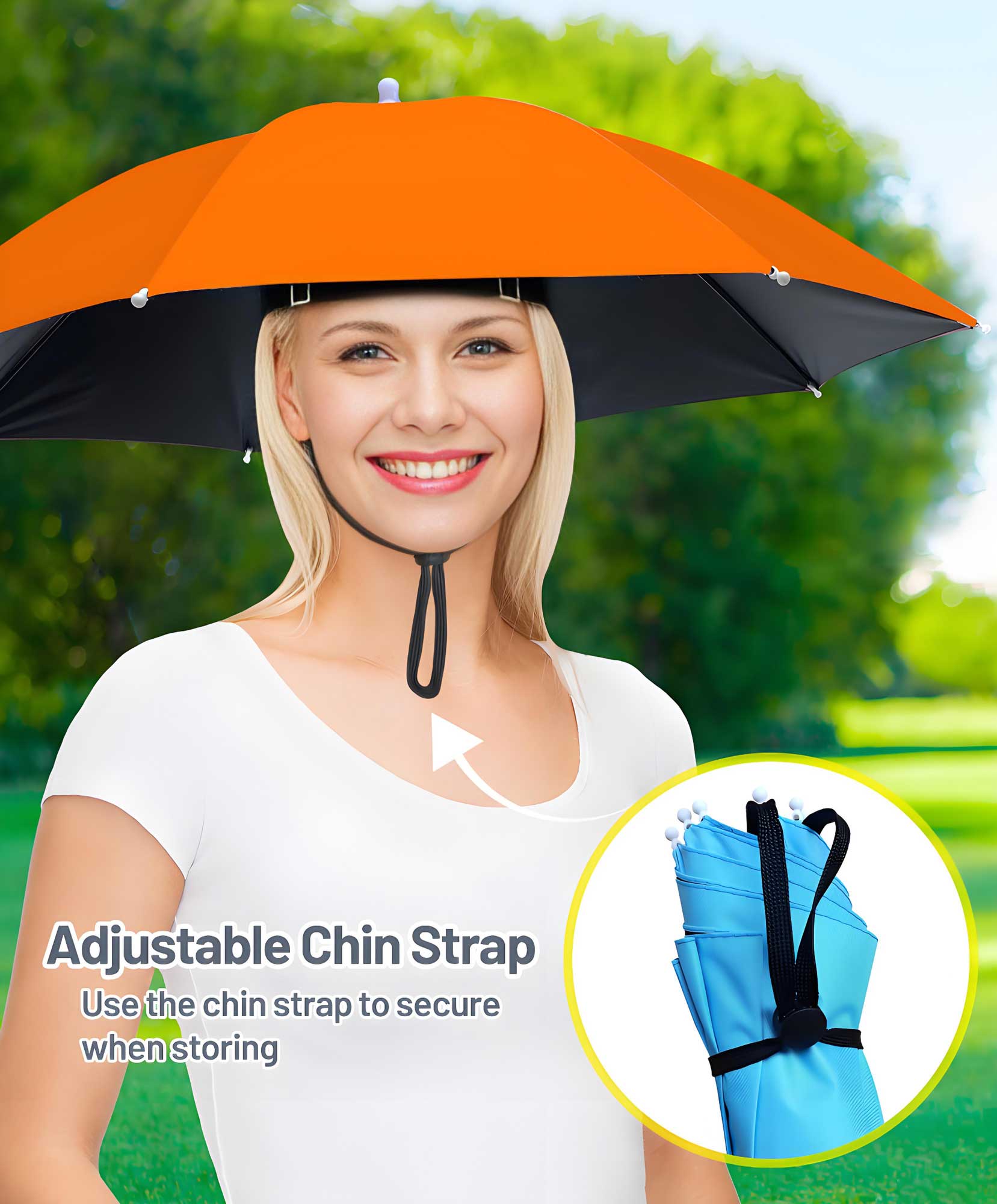 Fishing Umbrella Hat for Adults,Adjustable Headband,Lightweight Design with 8-Rib Frame for Sun & Light Rain,Fishing,Gardening & Outdoor Activities Fishing Umbrella Hat for Adults,Adjustable Headband,Lightweight Design with 8-Rib Frame for Sun & Light Rain,Fishing,Gardening & Outdoor Activities