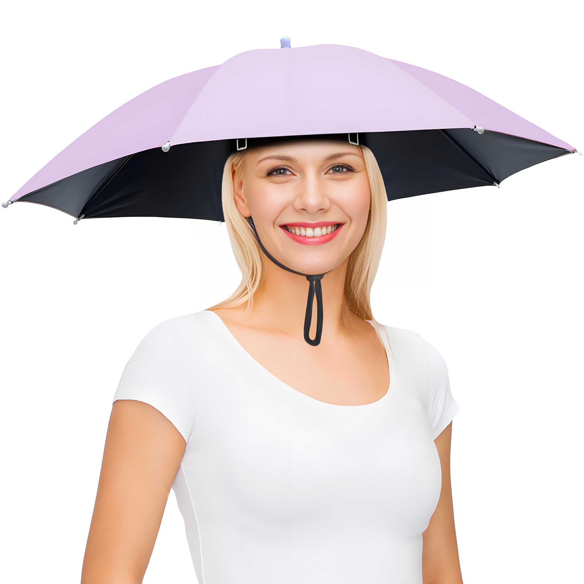 Fishing Umbrella Hat for Adults,Adjustable Headband,Lightweight Design with 8-Rib Frame for Sun & Light Rain,Fishing,Gardening & Outdoor Activities