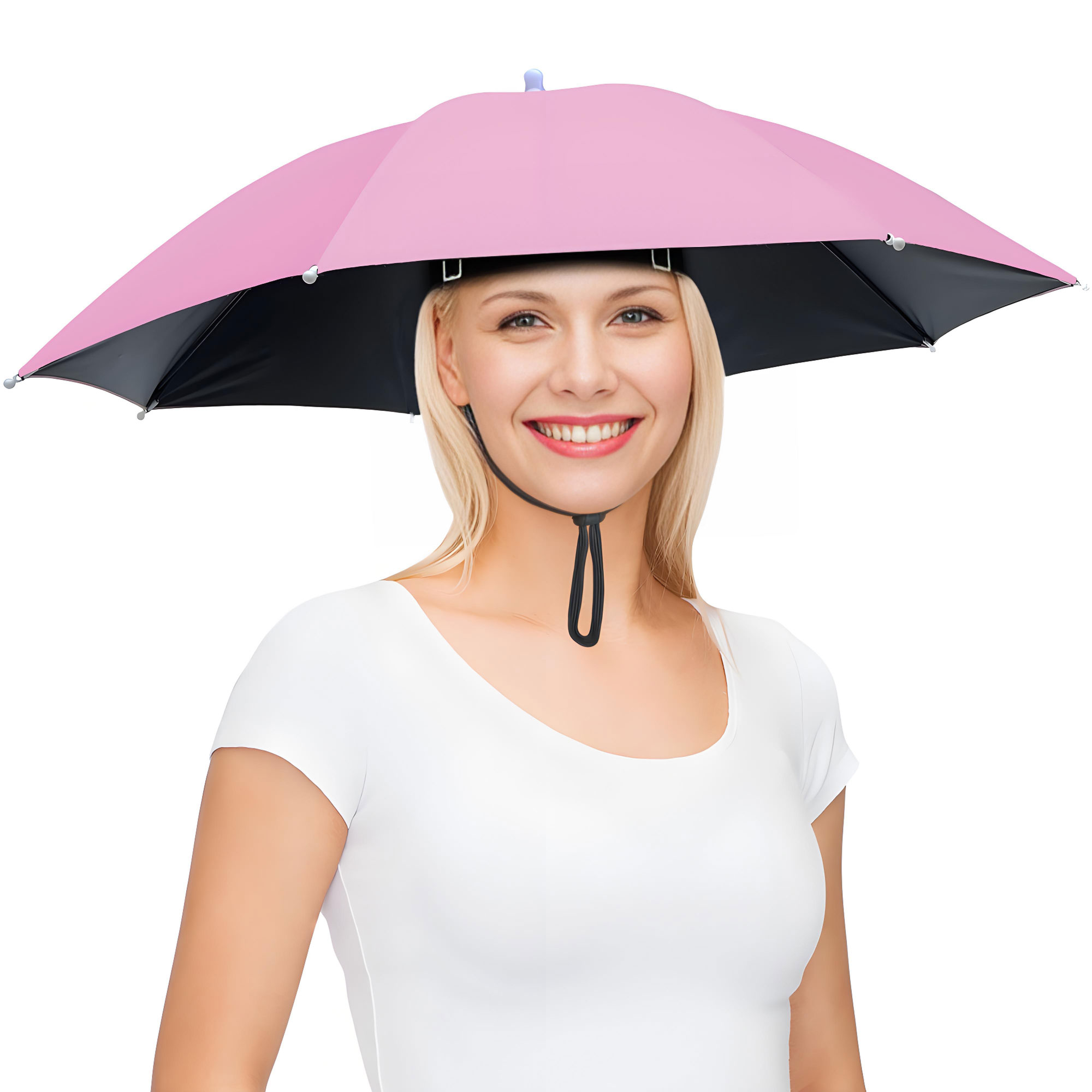 Fishing Umbrella Hat for Adults,Adjustable Headband,Lightweight Design with 8-Rib Frame for Sun & Light Rain,Fishing,Gardening & Outdoor Activities