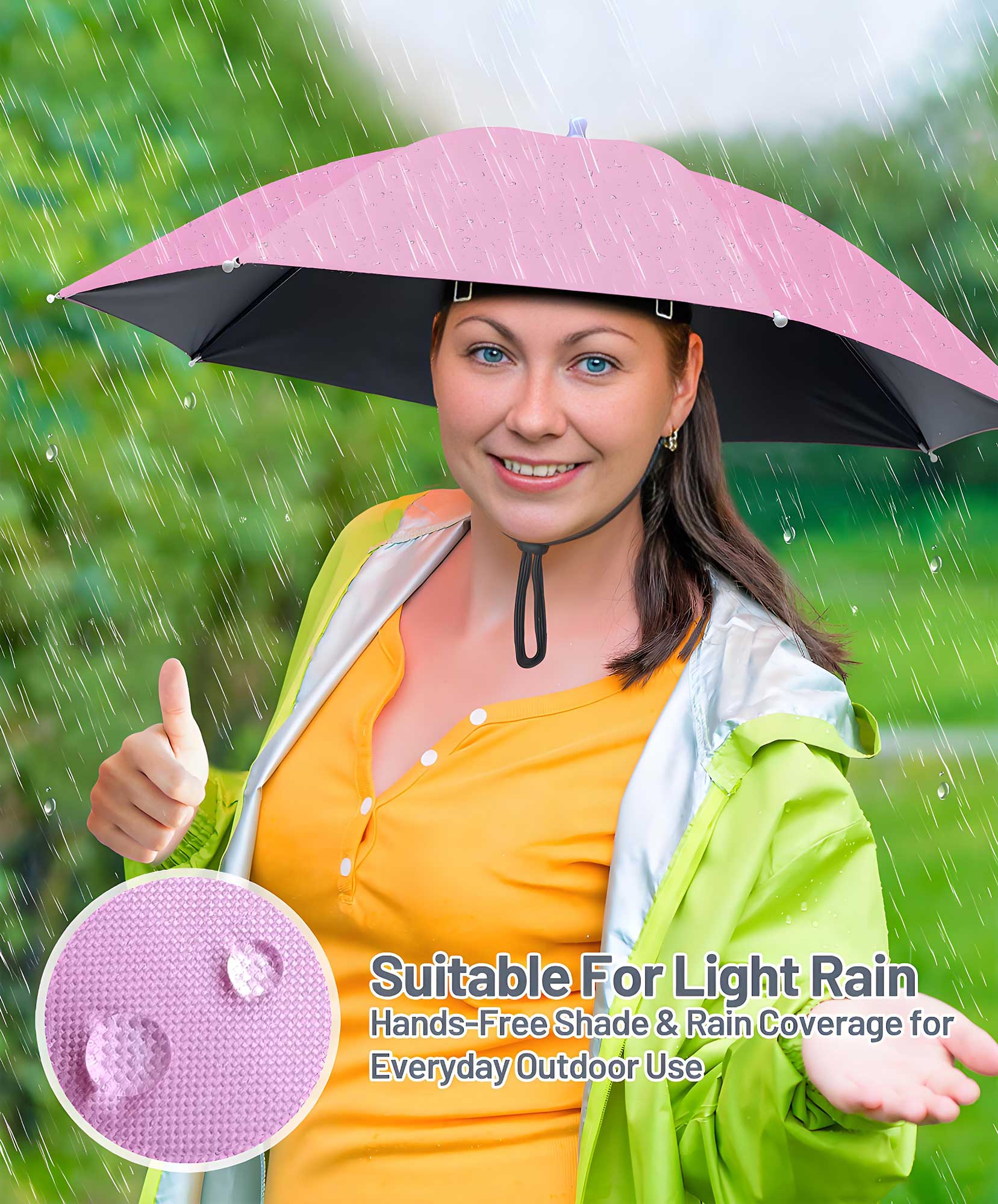 Fishing Umbrella Hat for Adults,Adjustable Headband,Lightweight Design with 8-Rib Frame for Sun & Light Rain,Fishing,Gardening & Outdoor Activities Fishing Umbrella Hat for Adults,Adjustable Headband,Lightweight Design with 8-Rib Frame for Sun & Light Rain,Fishing,Gardening & Outdoor Activities