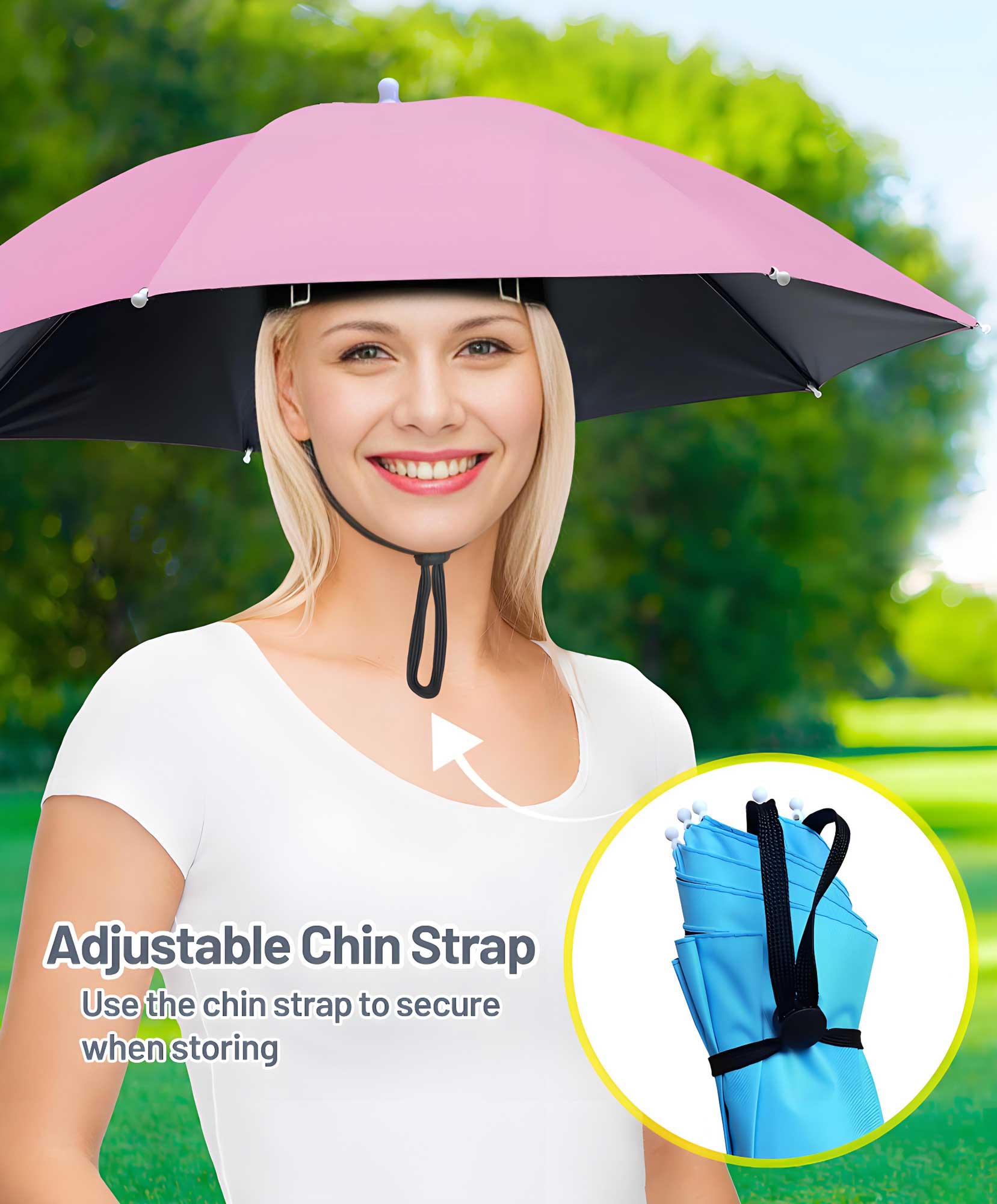 Fishing Umbrella Hat for Adults,Adjustable Headband,Lightweight Design with 8-Rib Frame for Sun & Light Rain,Fishing,Gardening & Outdoor Activities Fishing Umbrella Hat for Adults,Adjustable Headband,Lightweight Design with 8-Rib Frame for Sun & Light Rain,Fishing,Gardening & Outdoor Activities