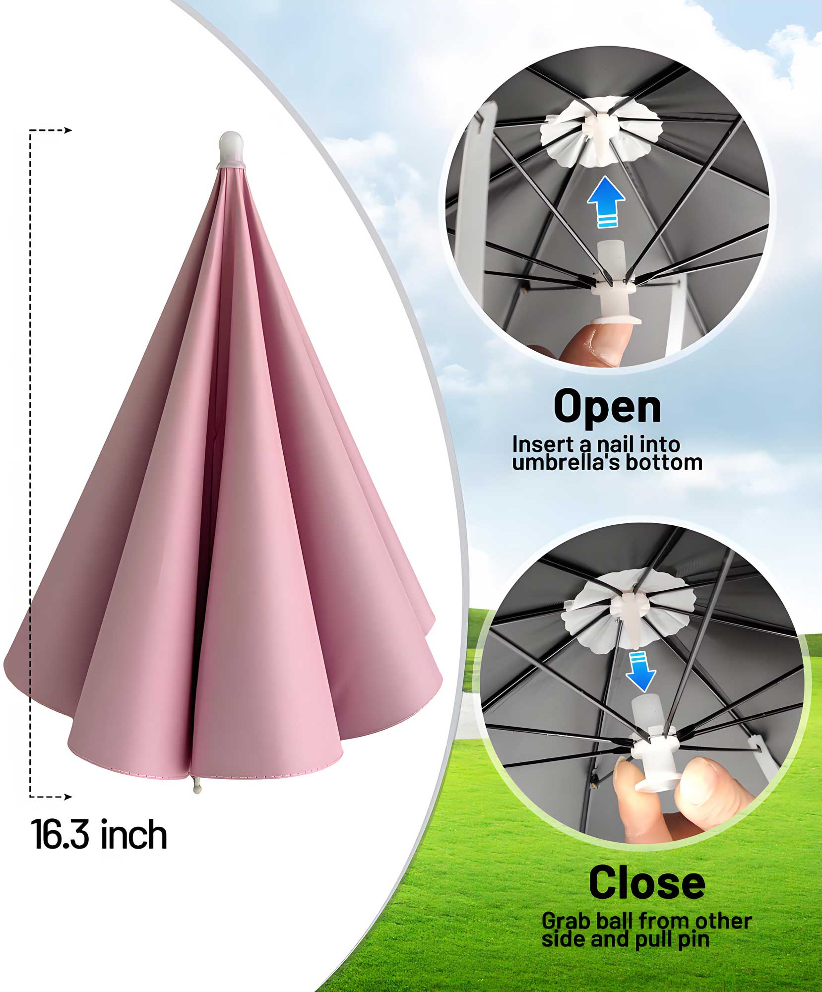 Fishing Umbrella Hat for Adults,Adjustable Headband,Lightweight Design with 8-Rib Frame for Sun & Light Rain,Fishing,Gardening & Outdoor Activities Fishing Umbrella Hat for Adults,Adjustable Headband,Lightweight Design with 8-Rib Frame for Sun & Light Rain,Fishing,Gardening & Outdoor Activities